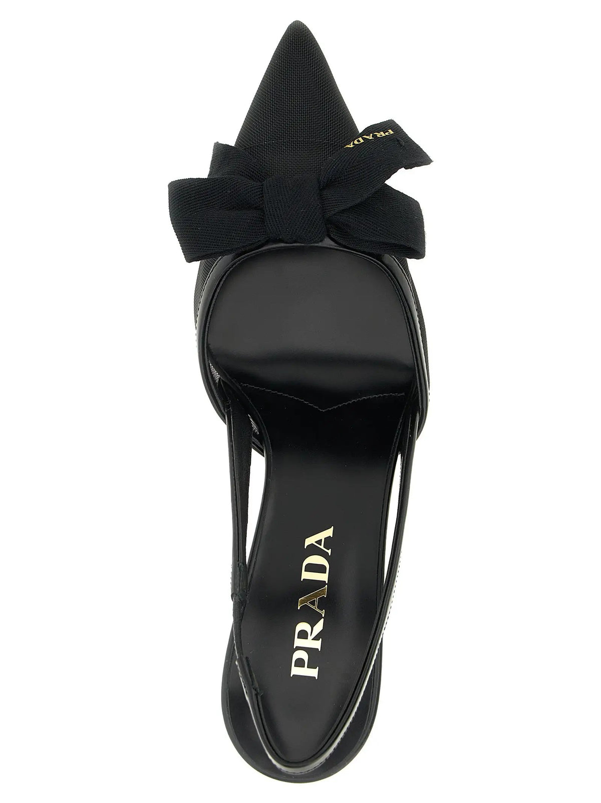 Prada Black Polyamide Mid Heel Pumps