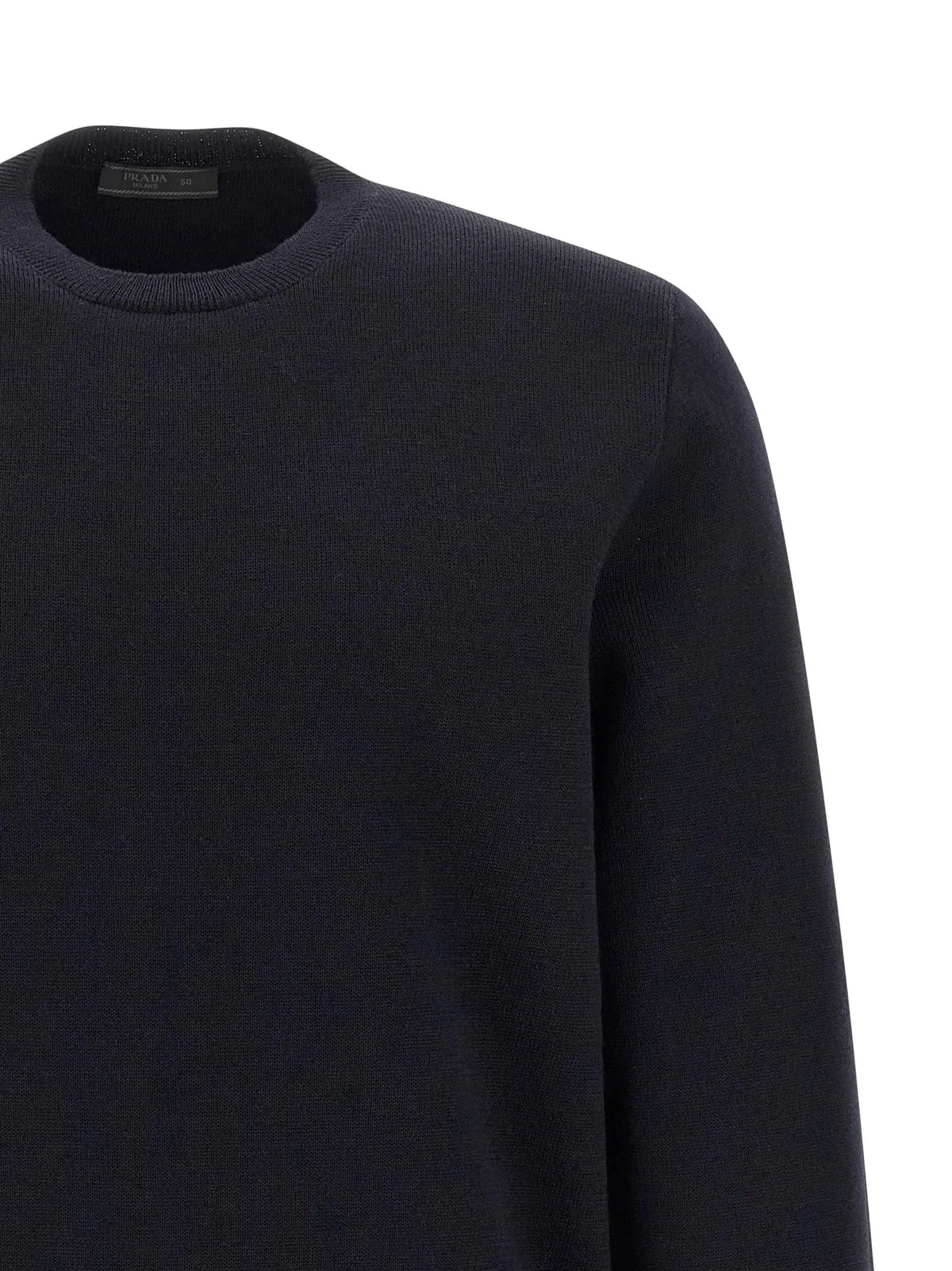 Prada Blue Virgin Wool Cardigan