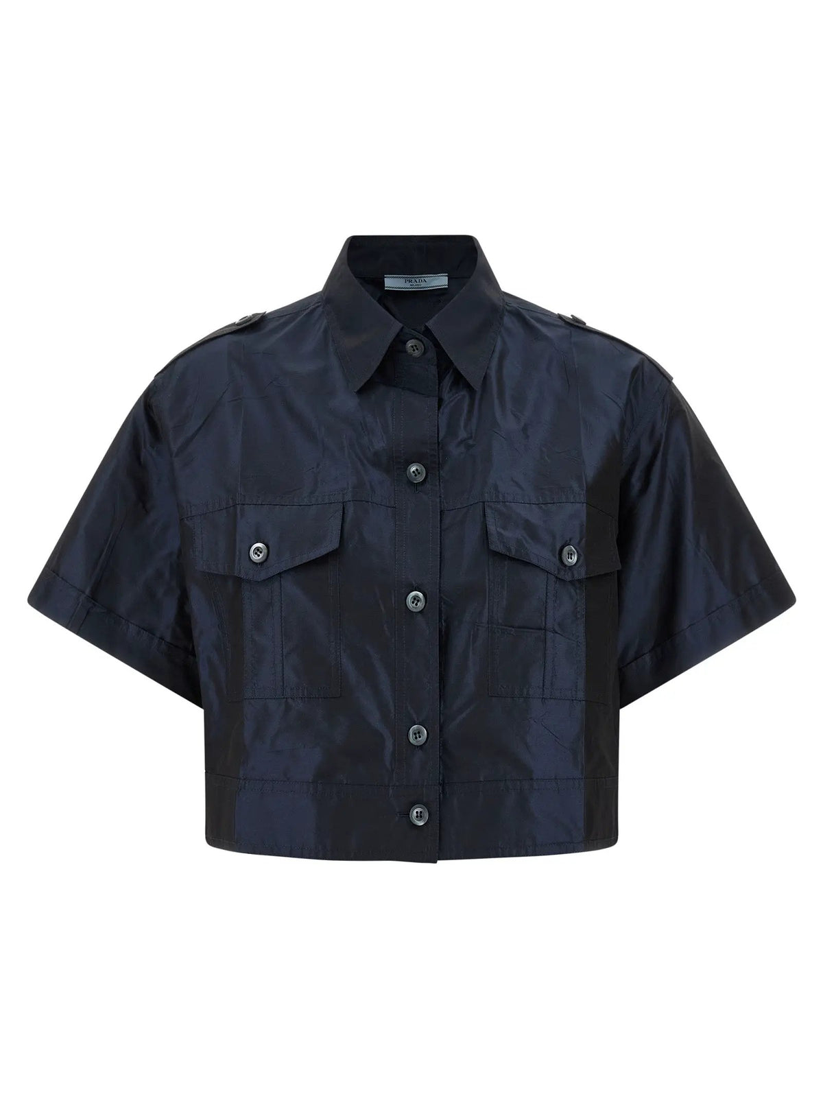 Prada Blue Silk Blouse