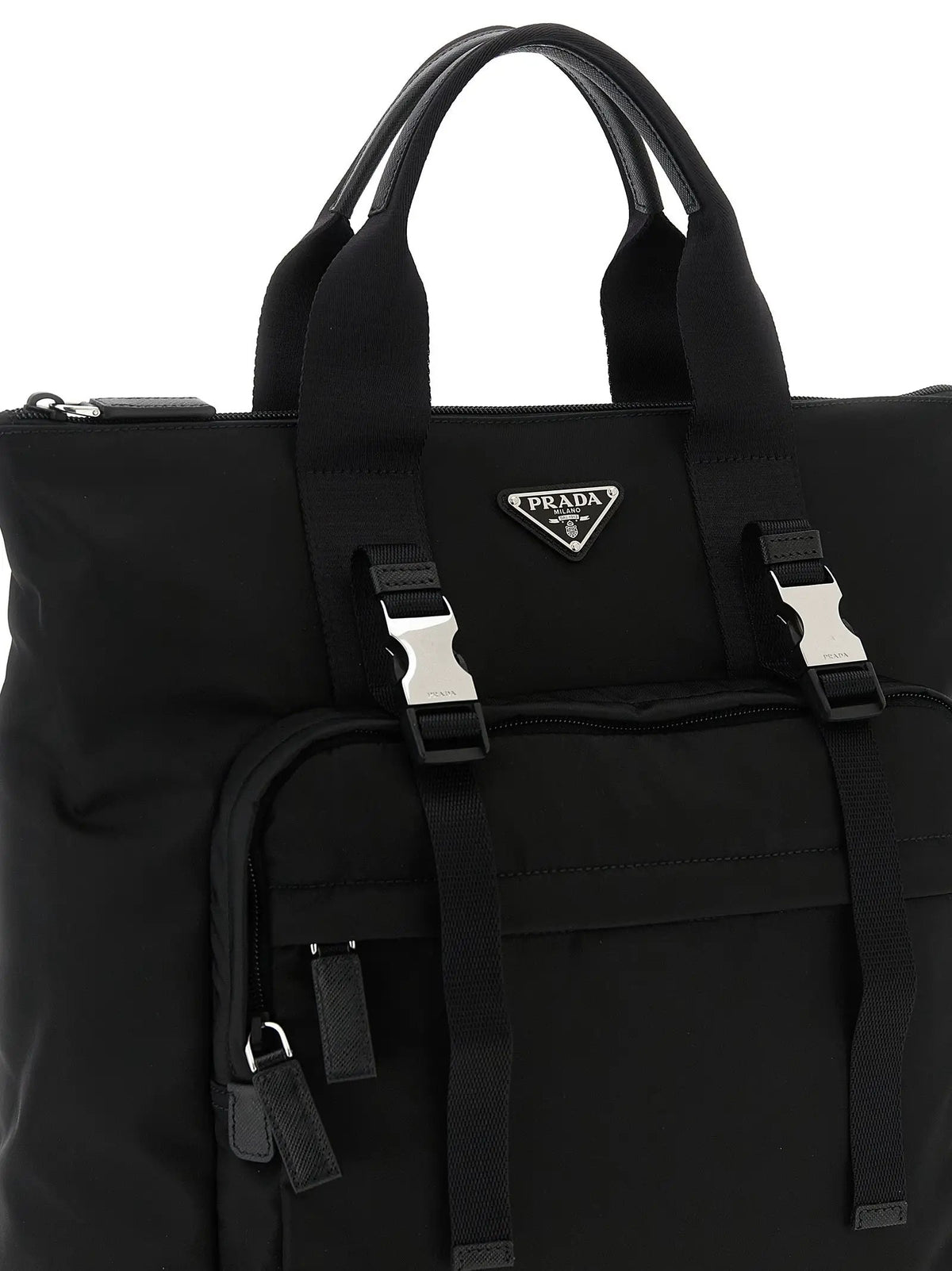 Prada Black Recycled Polyamide Tote Bag