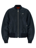 Prada Blue Polyamide Bomber