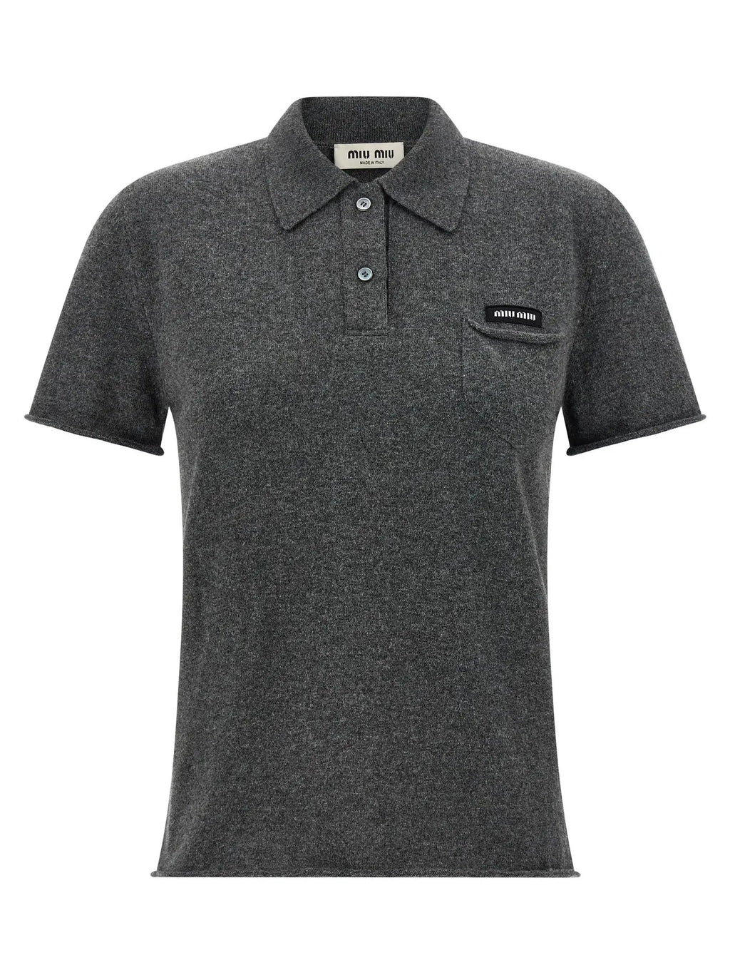 Polo en cachemire gris Miu Miu