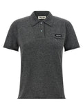 Polo en cachemire gris Miu Miu