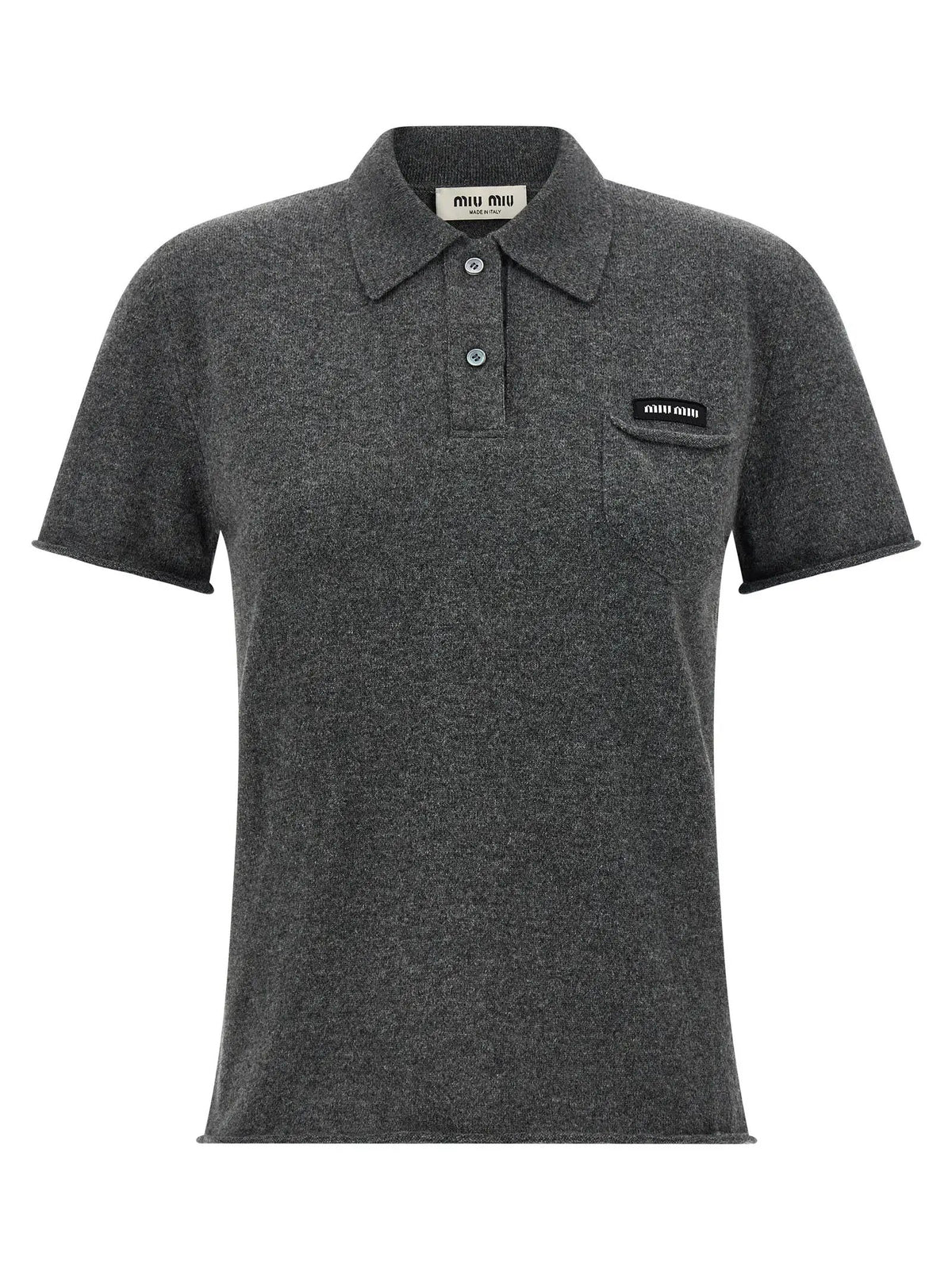 Polo en cachemire gris Miu Miu