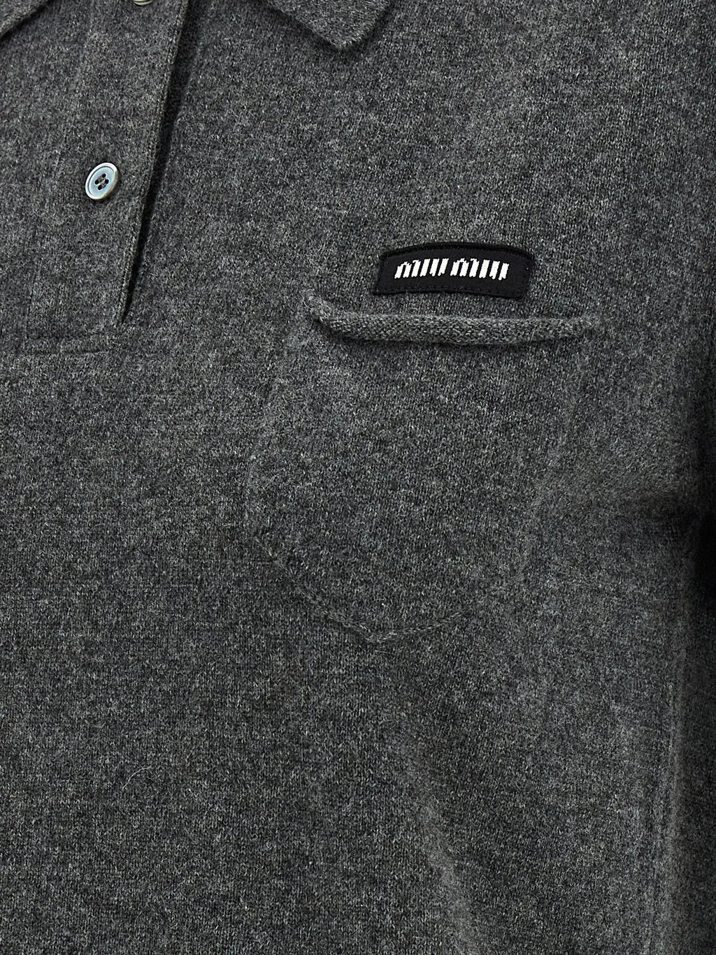 Polo en cachemire gris Miu Miu