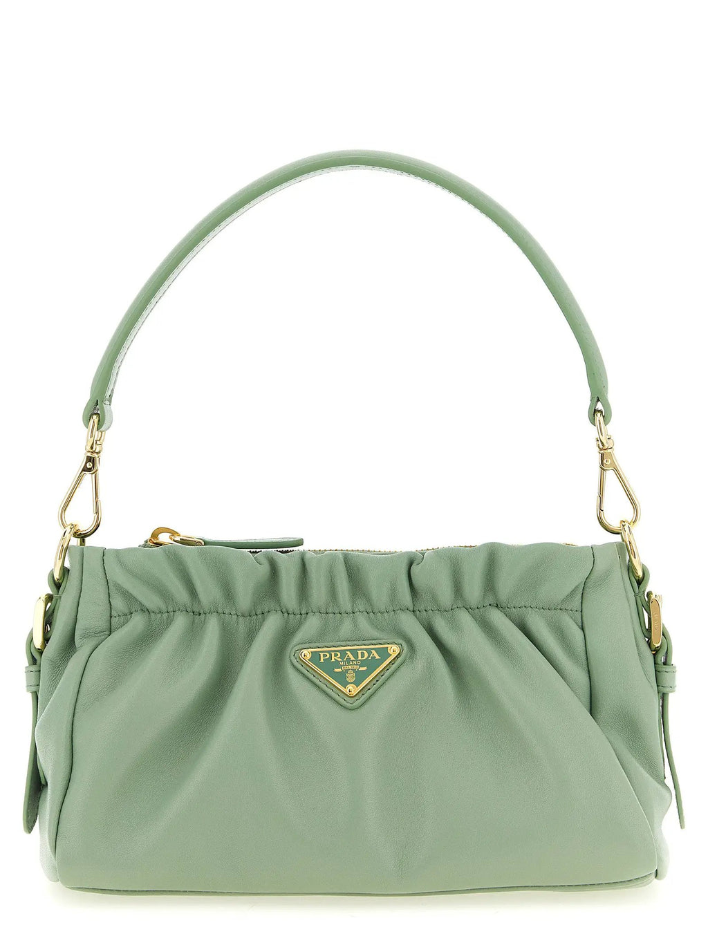 Prada Bicolor Lamb Leather Shoulder Bag