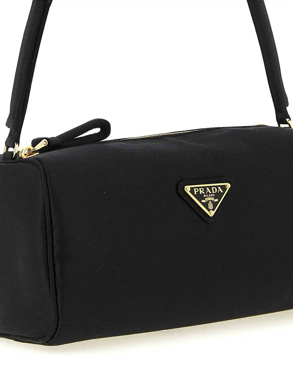 Prada Black Viscose Shoulder Bag