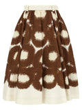 Prada Brown Cotton Midi Skirt