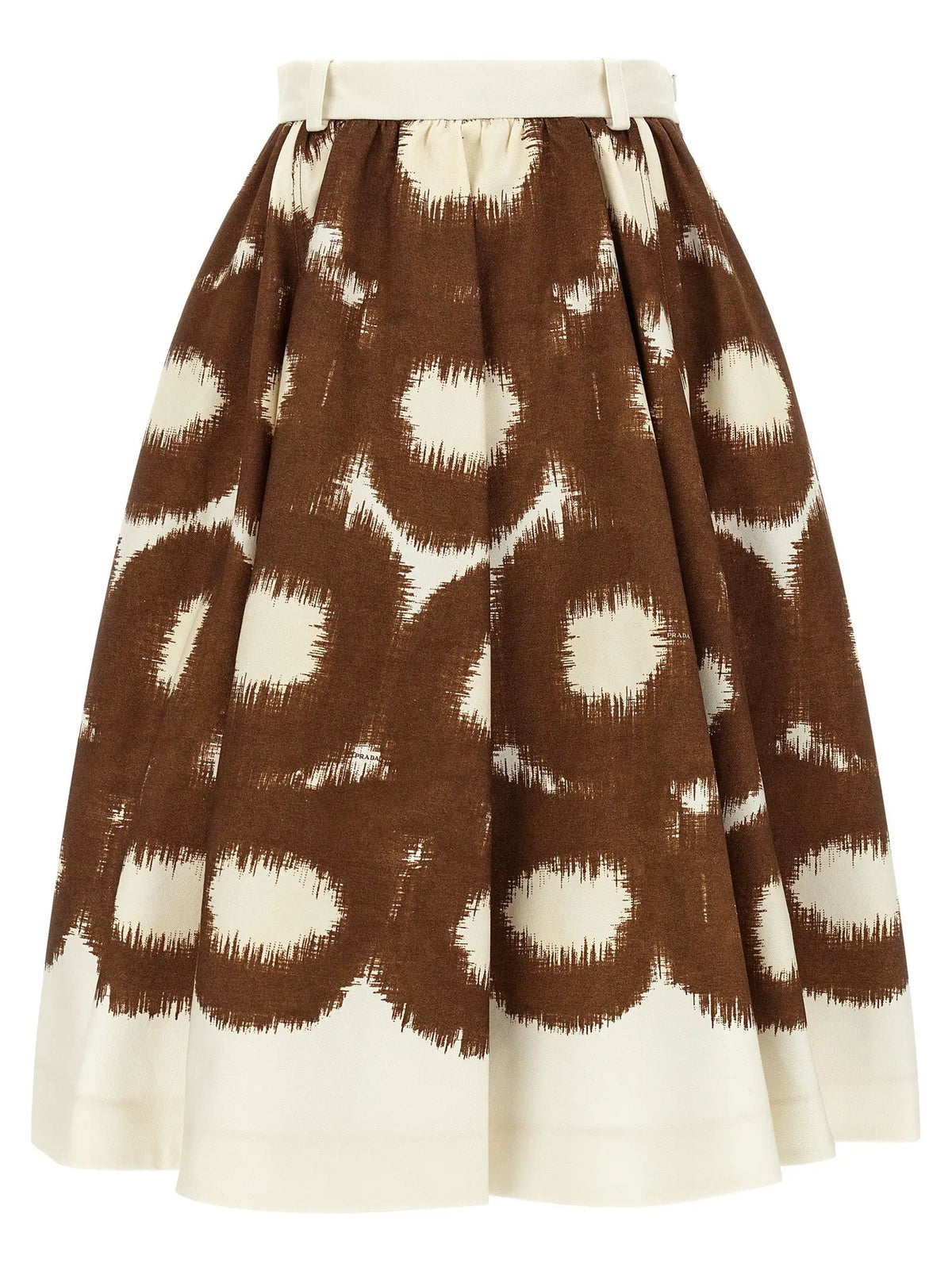 Prada Brown Cotton Midi Skirt