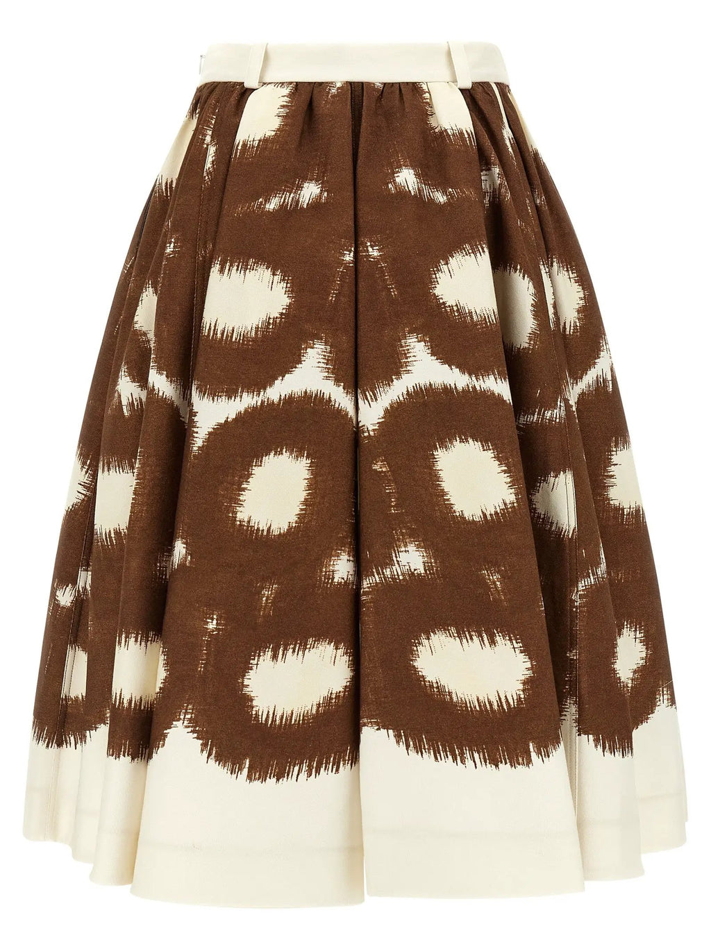 Prada Brown Cotton Midi Skirt