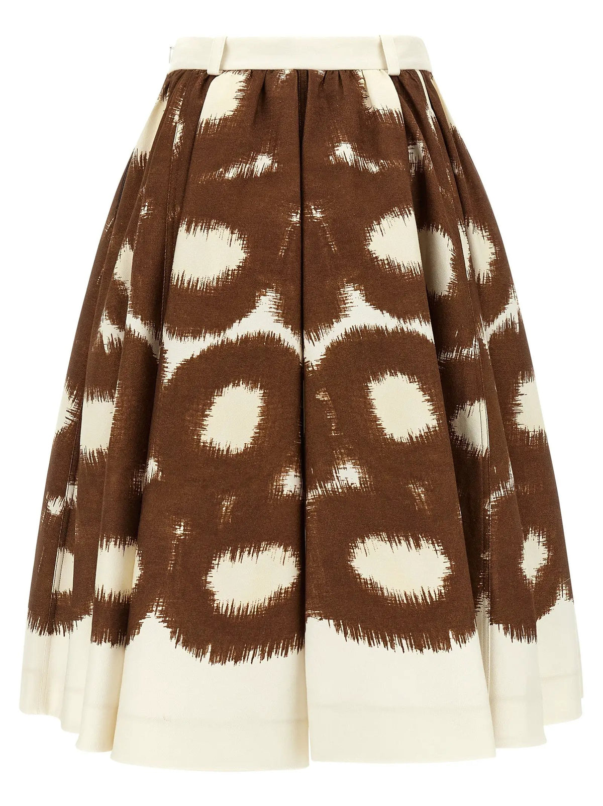 Prada Brown Cotton Midi Skirt