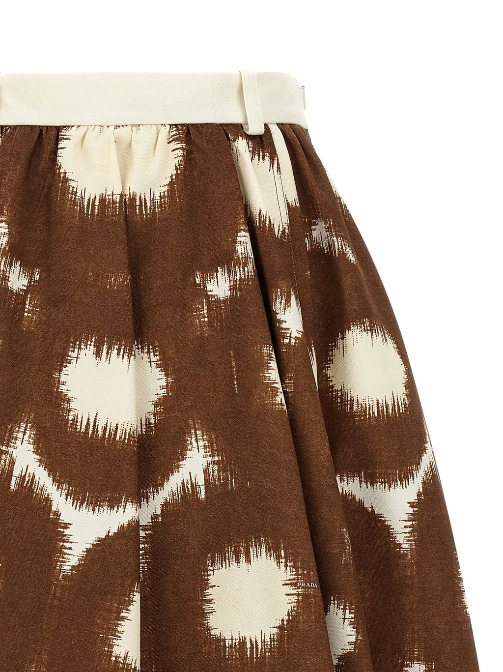 Prada Brown Cotton Midi Skirt