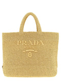 Prada Prada Beige Raffia Tote Bag