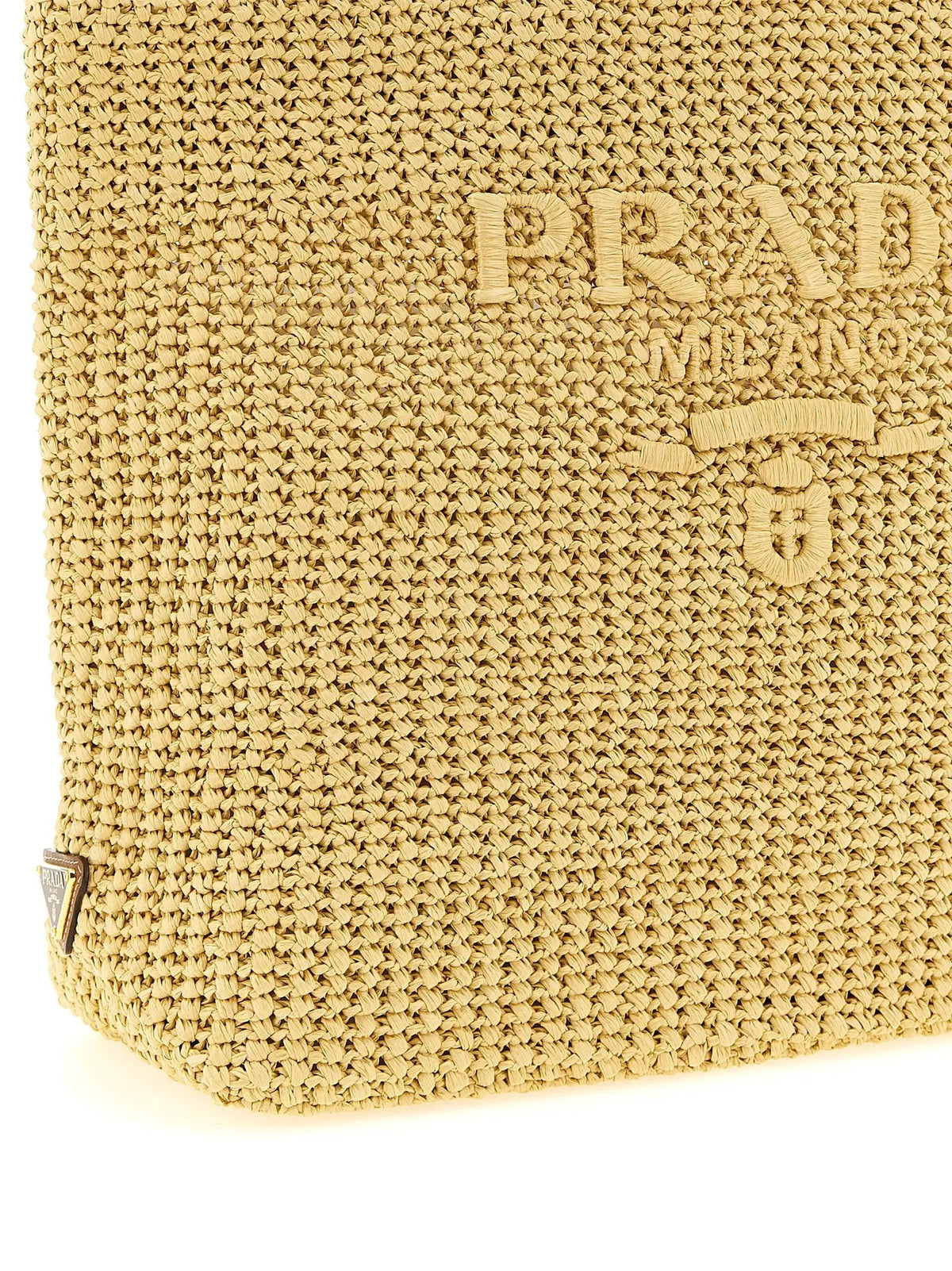 Prada Prada Beige Raffia Tote Bag