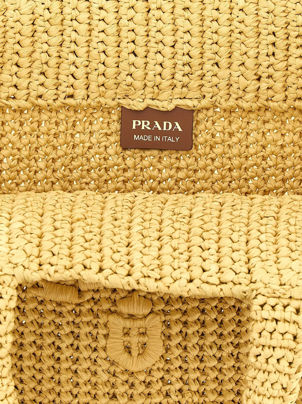 Prada Prada Beige Raffia Tote Bag