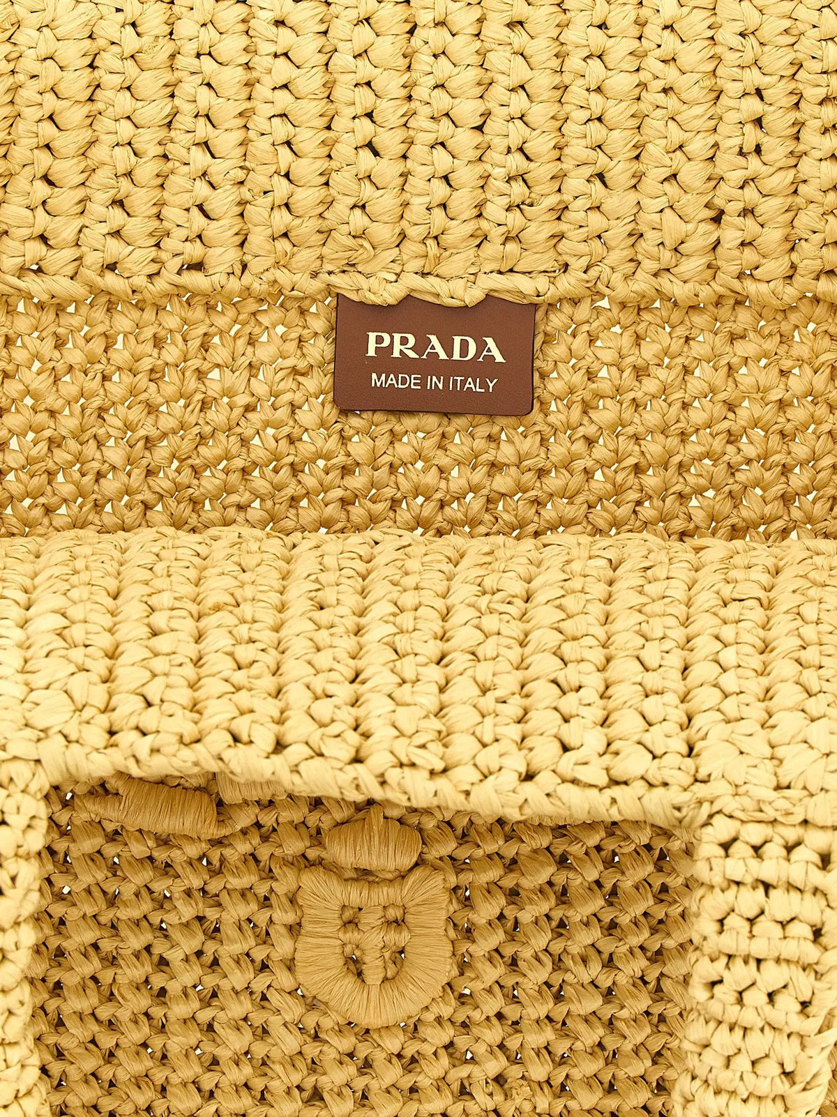 Prada Prada Beige Raffia Tote Bag
