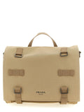 Sac bandoulière Prada en coton beige