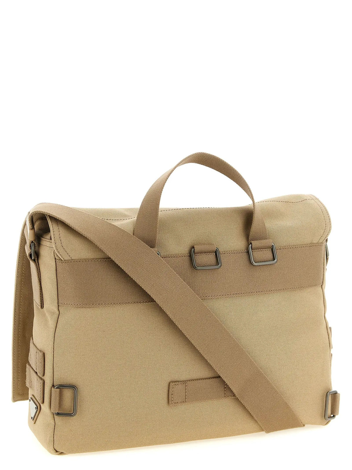 Sac bandoulière Prada en coton beige