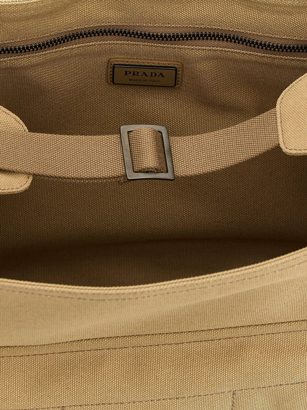 Sac bandoulière Prada en coton beige