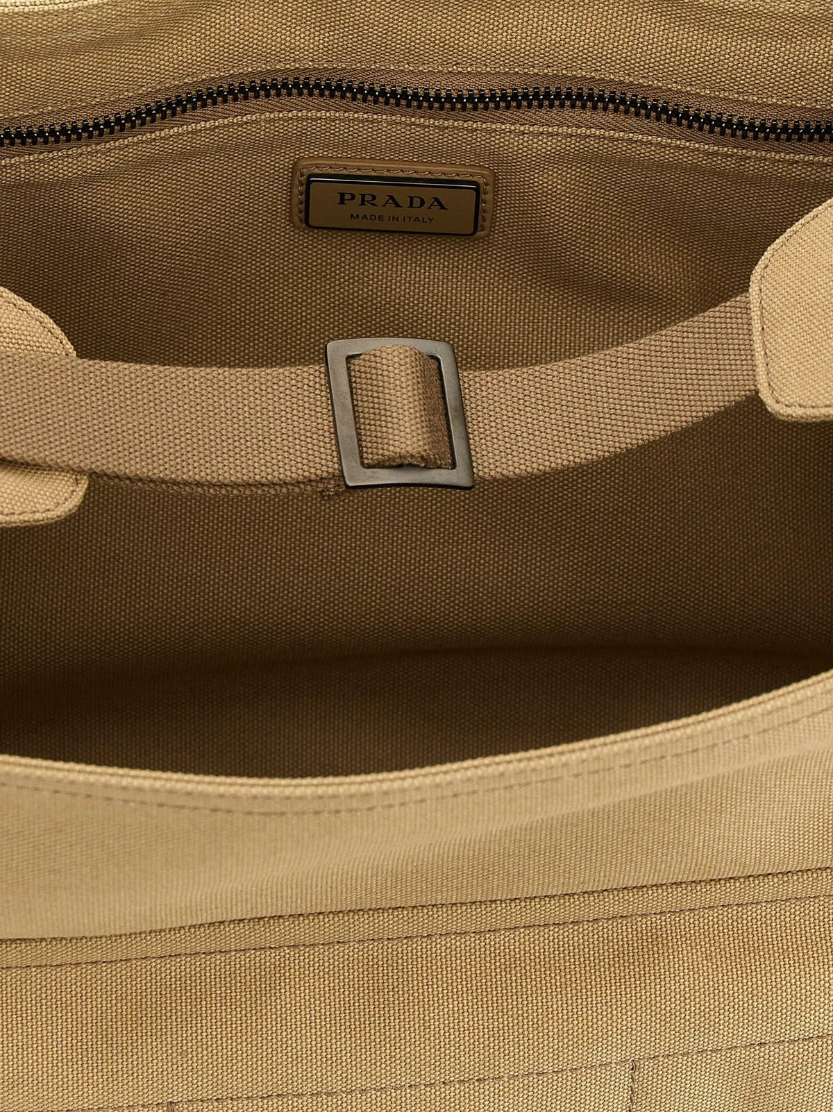 Sac bandoulière Prada en coton beige