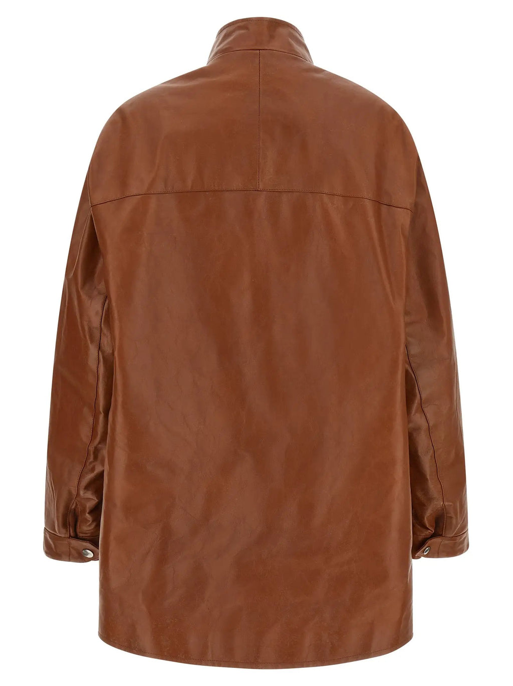 Prada Brown Calfskin Leather Jacket