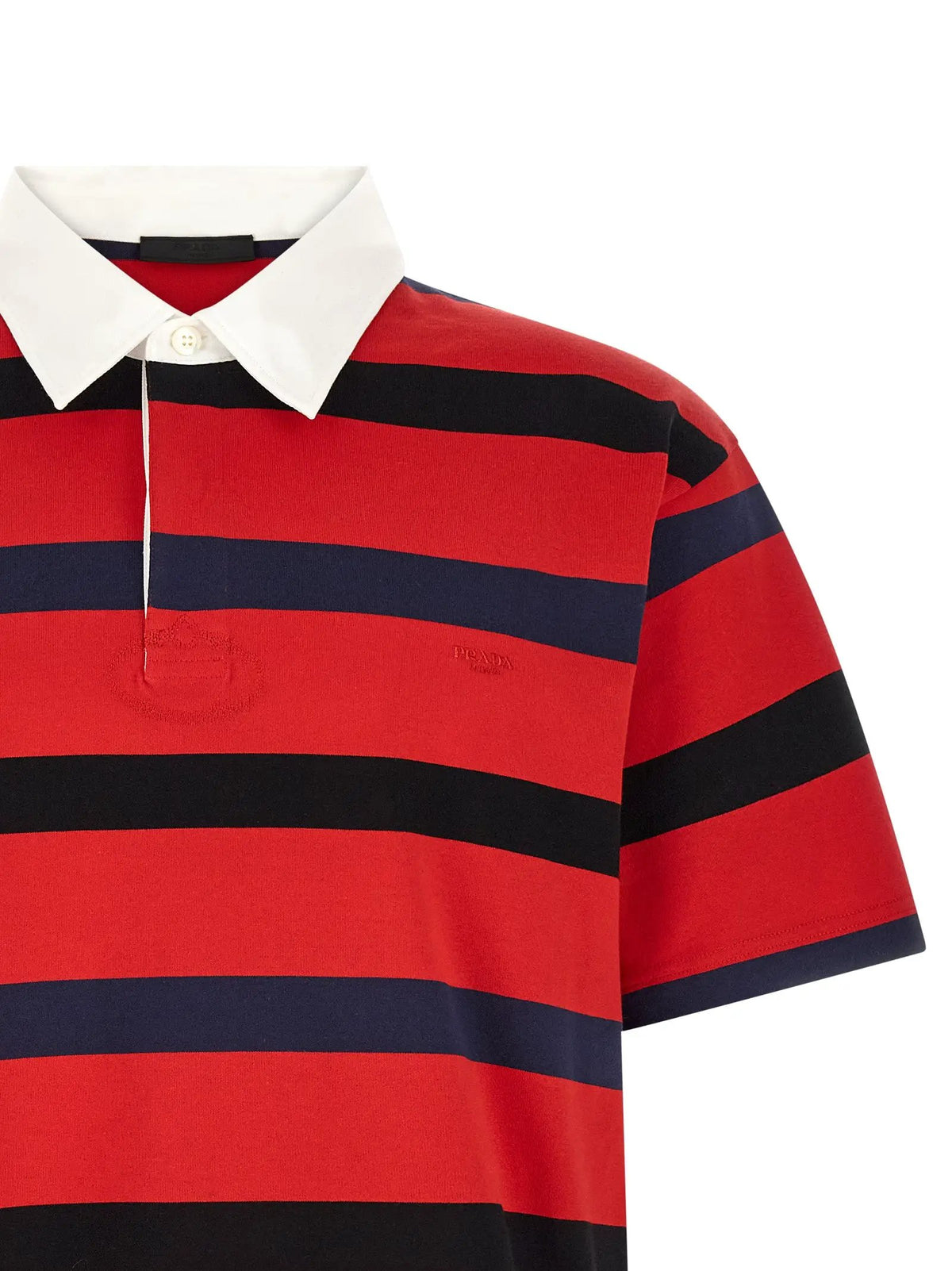 Prada Prada Red Cotton Polo Shirt