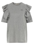 Miu Miu Gray Cotton Short Dress
