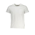 K-WAY Elegant White Cotton T-Shirt with Pocket Detail
