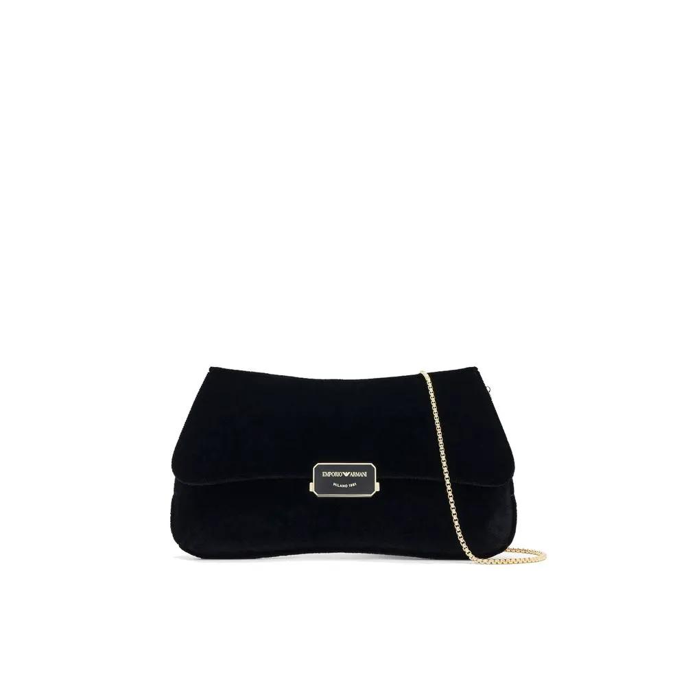 Emporio Armani Emporio Armani Black Polyester Clutch Bag