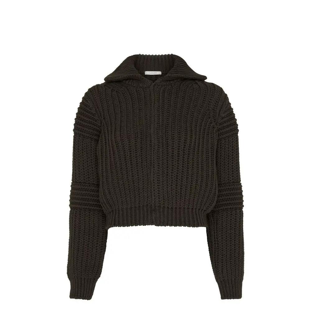 Lemaire Brown Cotton Cardigan