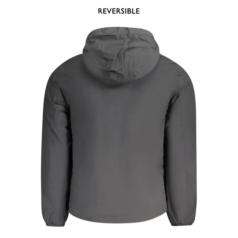 K-WAY K-WAY Black Nylon Men's Reversible Jacket