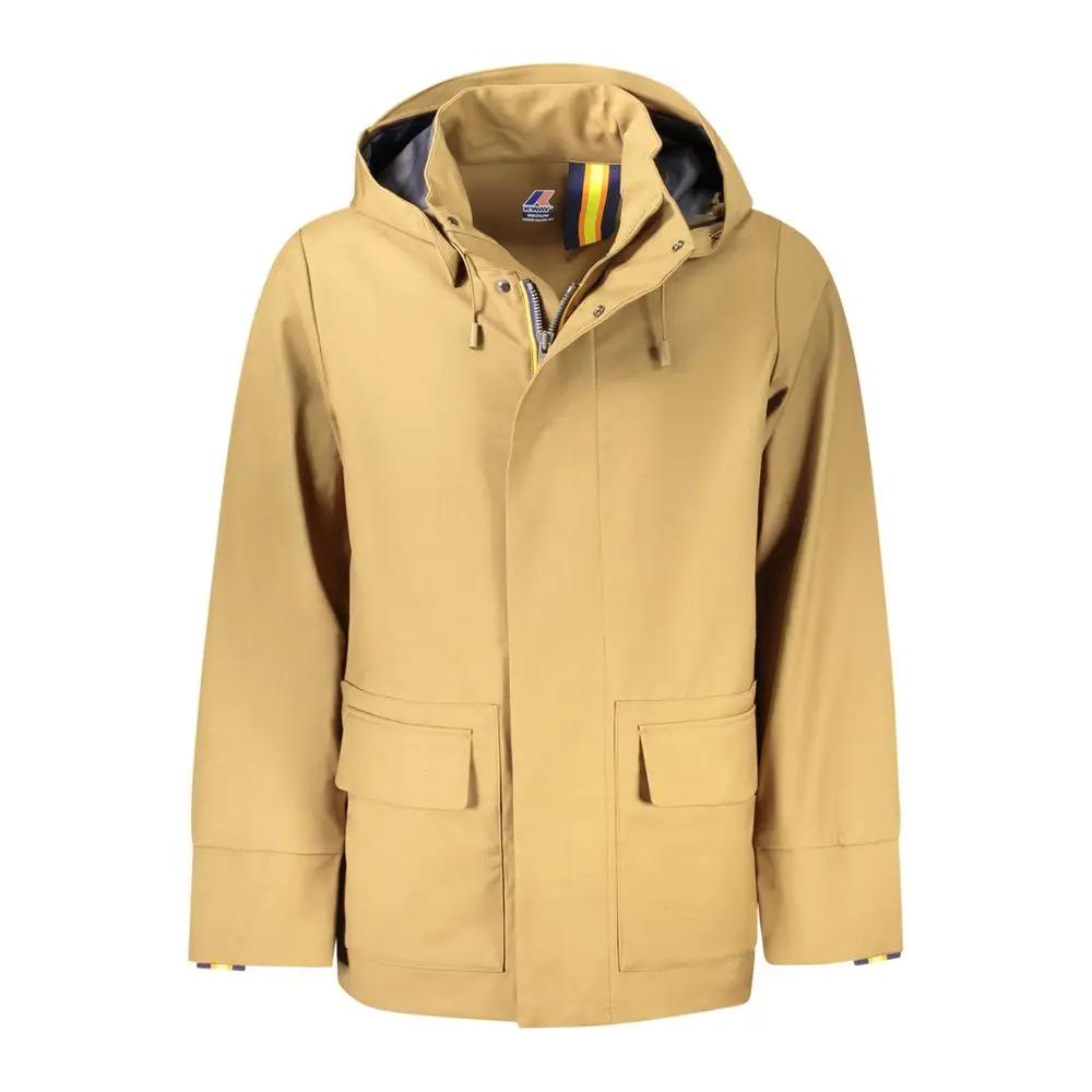 K-WAY K-WAY Brown Wool Men's Trench Coat