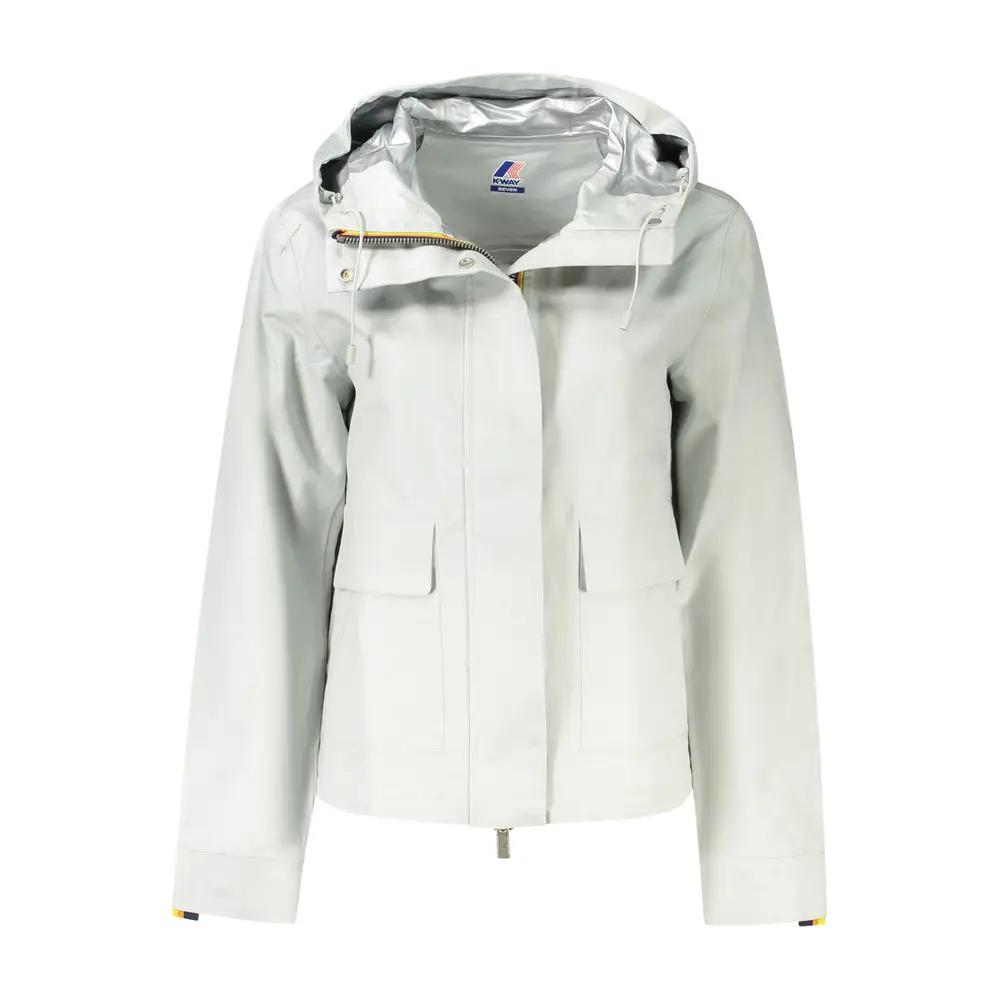 K-WAY K-WAY Gray Linen Women Jacket