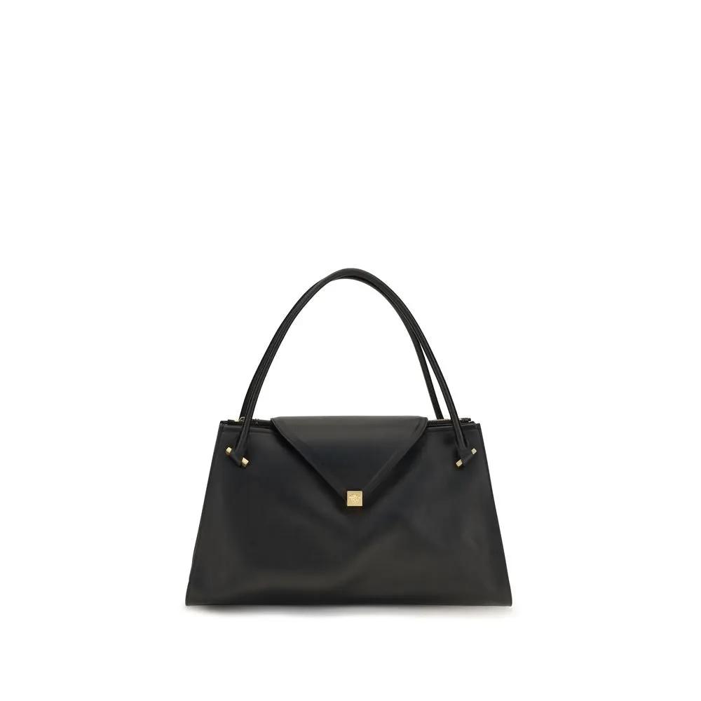 Versace Versace Black Calf Leather Bos Taurus Shoulder Bag