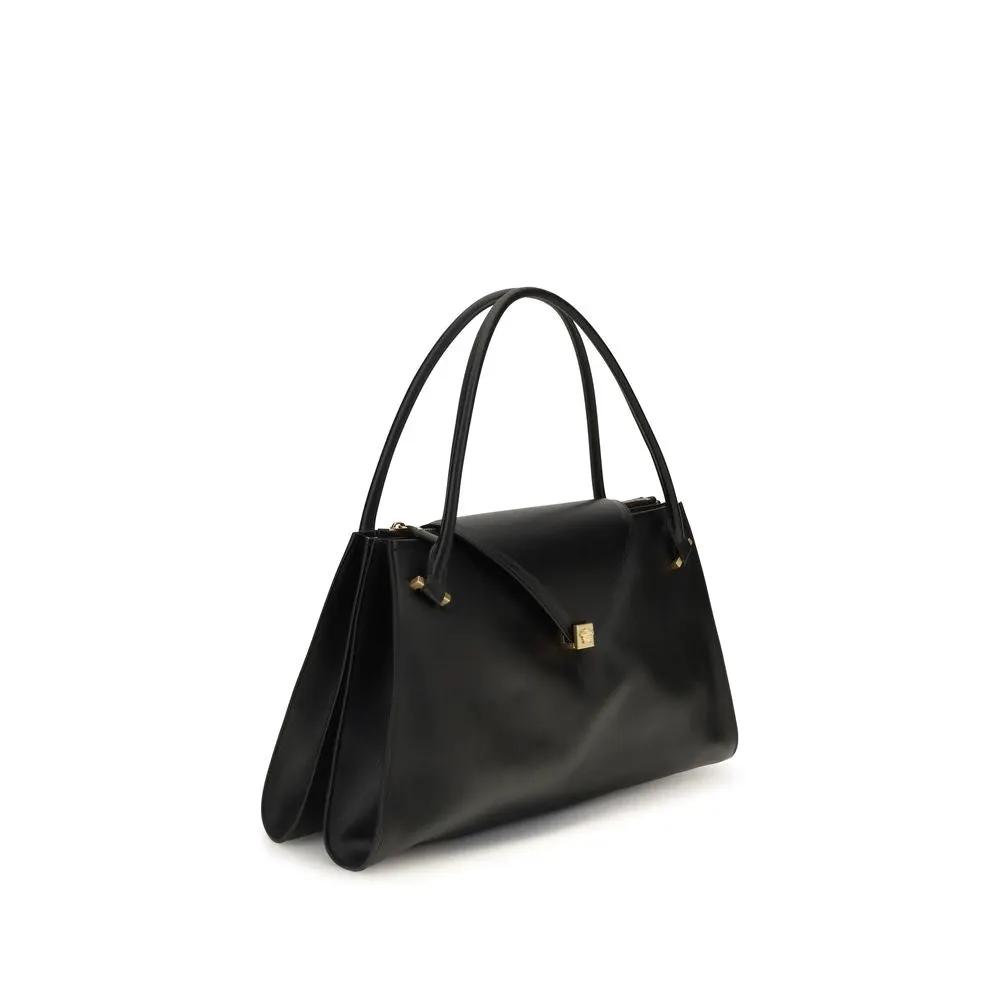 Versace Versace Black Calf Leather Bos Taurus Shoulder Bag