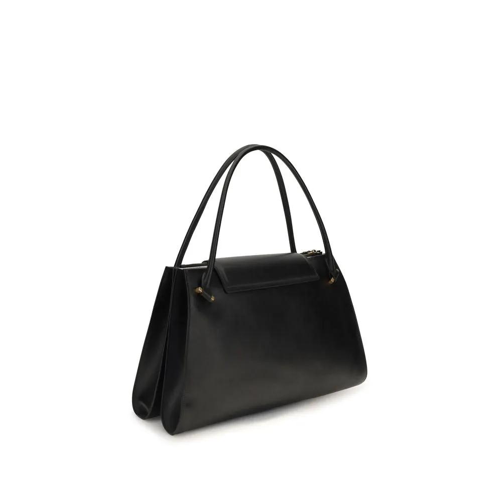 Versace Versace Black Calf Leather Bos Taurus Shoulder Bag