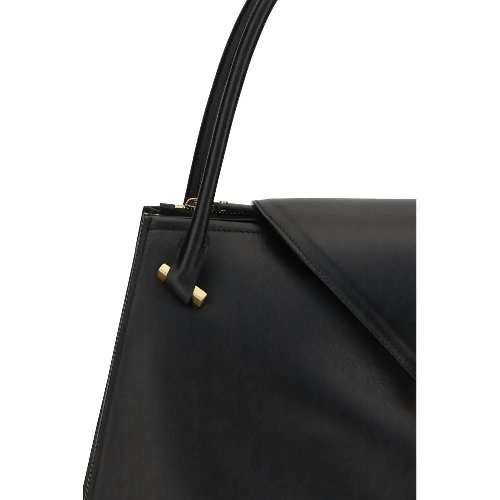 Versace Versace Black Calf Leather Bos Taurus Shoulder Bag