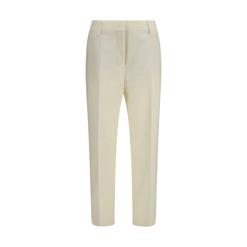 Versace Versace Beige Wool Oves Aries Cropped Pants