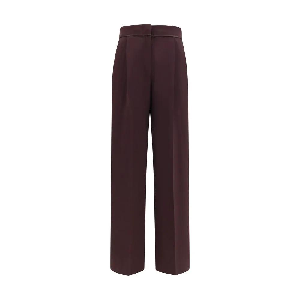 Forte_Forte Purple Polyester Casual Pants