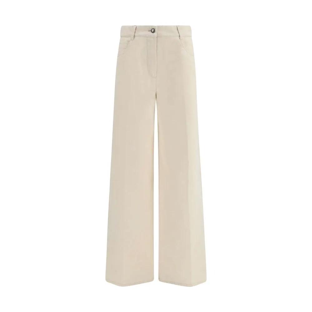 Forte_Forte White Cotton Casual Pants