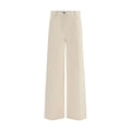 Forte_Forte White Cotton Casual Pants