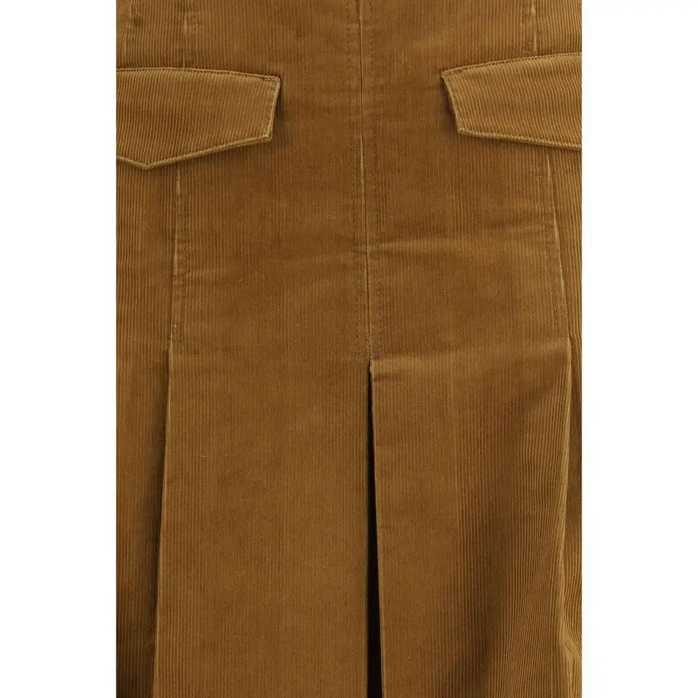 Tory Burch Brown Cotton Long Skirt