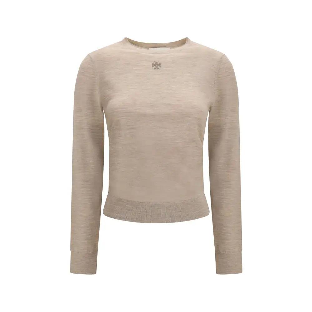 Tory Burch Beige Wool Oves Aries Sweatshirt