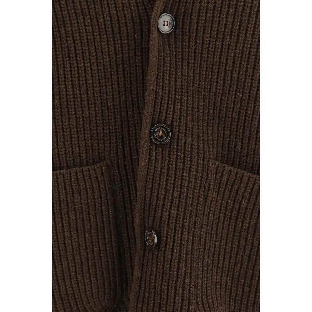 Brooksfield Brown Wool Oves Aries Full-Length Jacket