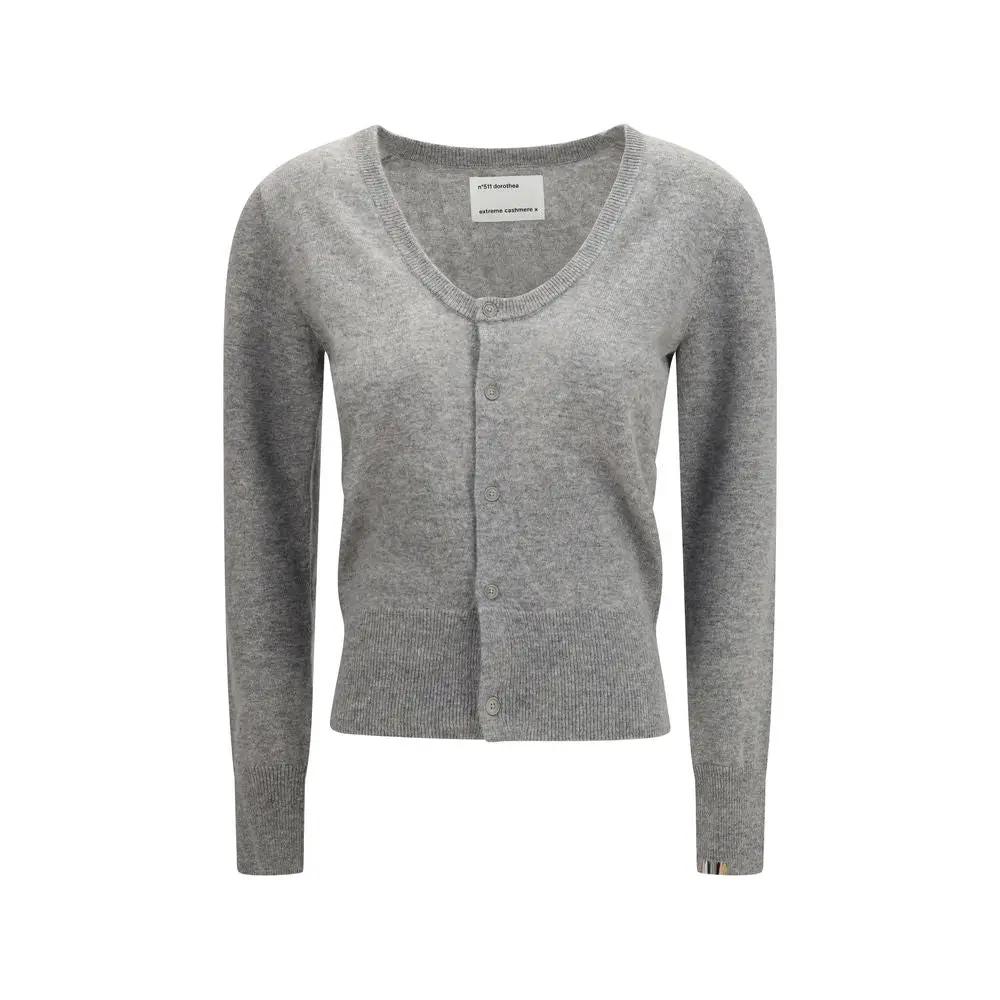 Extreme Cashmere Gray Cashmere Cardigan