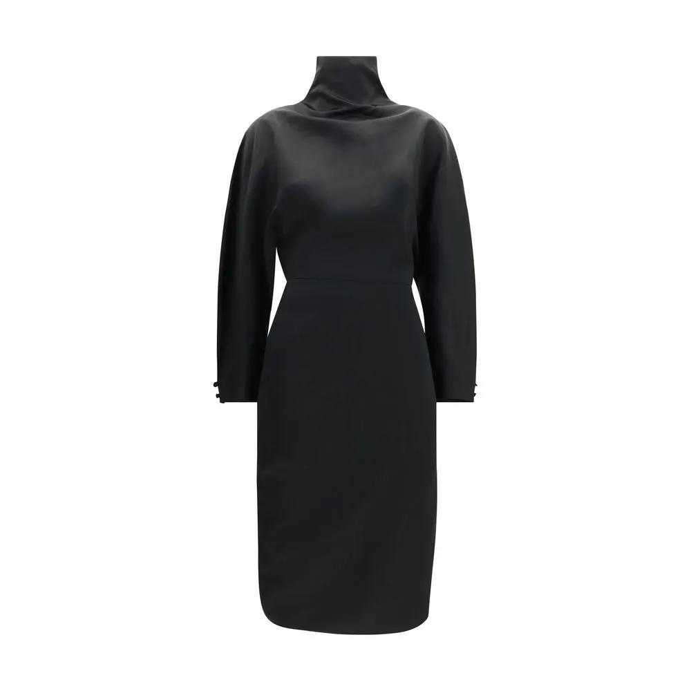 Khaite Khaite Black Acetate Cocktail Dress