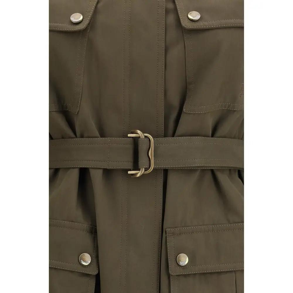 Burberry Bicolor Cotton Full-Length Jacket