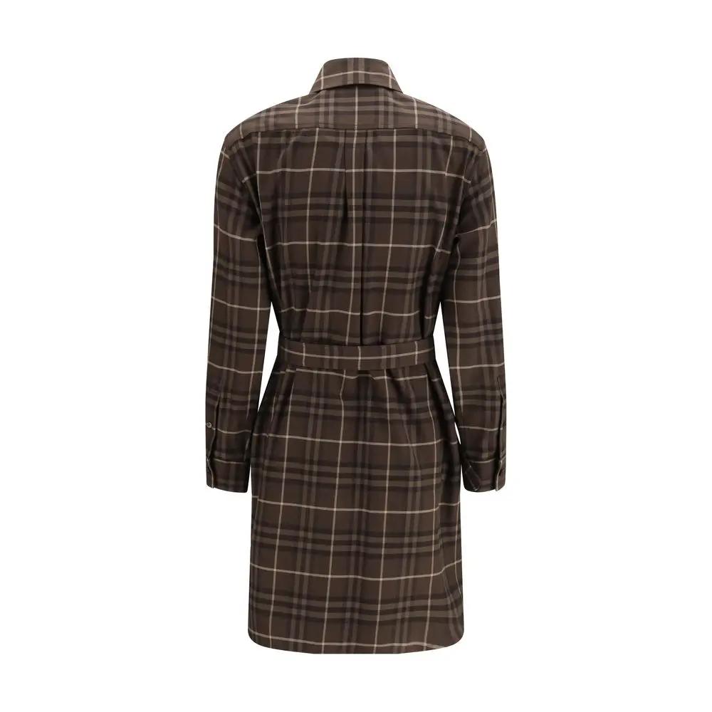 Burberry Brown Cotton Casual Dress