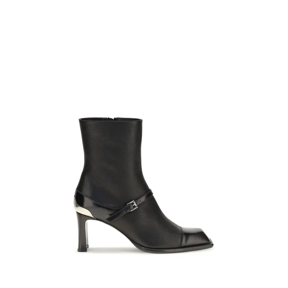 Alexander McQueen Alexander McQueen Black Lamb Leather Ankle Boots