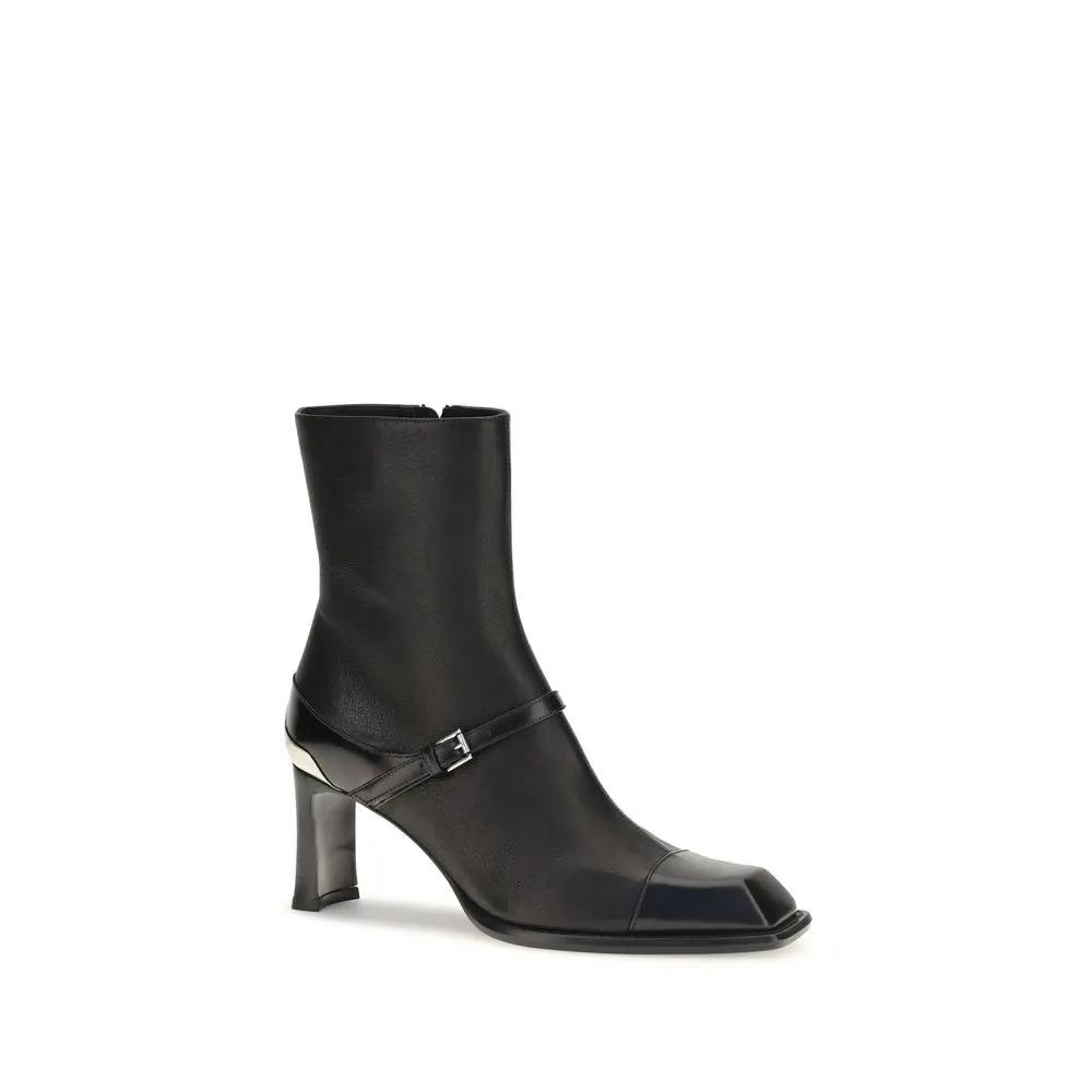 Alexander McQueen Alexander McQueen Black Lamb Leather Ankle Boots